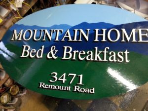 painted mt home sign